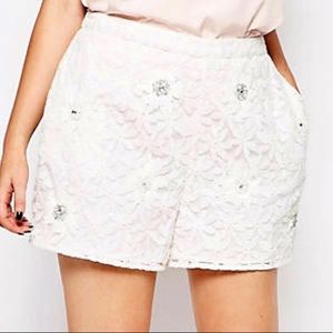 NWOT🎀ASOS lace sequin shorts
